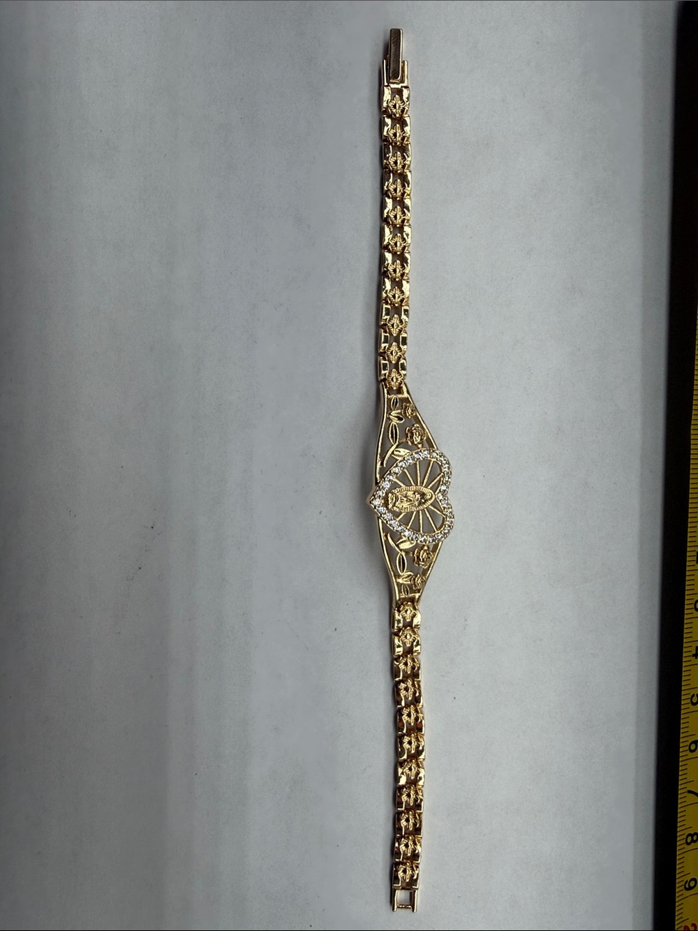 Delicate Gold-Tone Filigree Women’s Watch Bracelet
